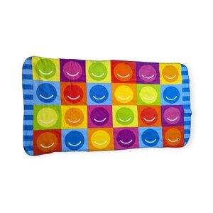 Smile Train Soft Colorful Smiley Face Fleece Throw Blanket 60" x 32"